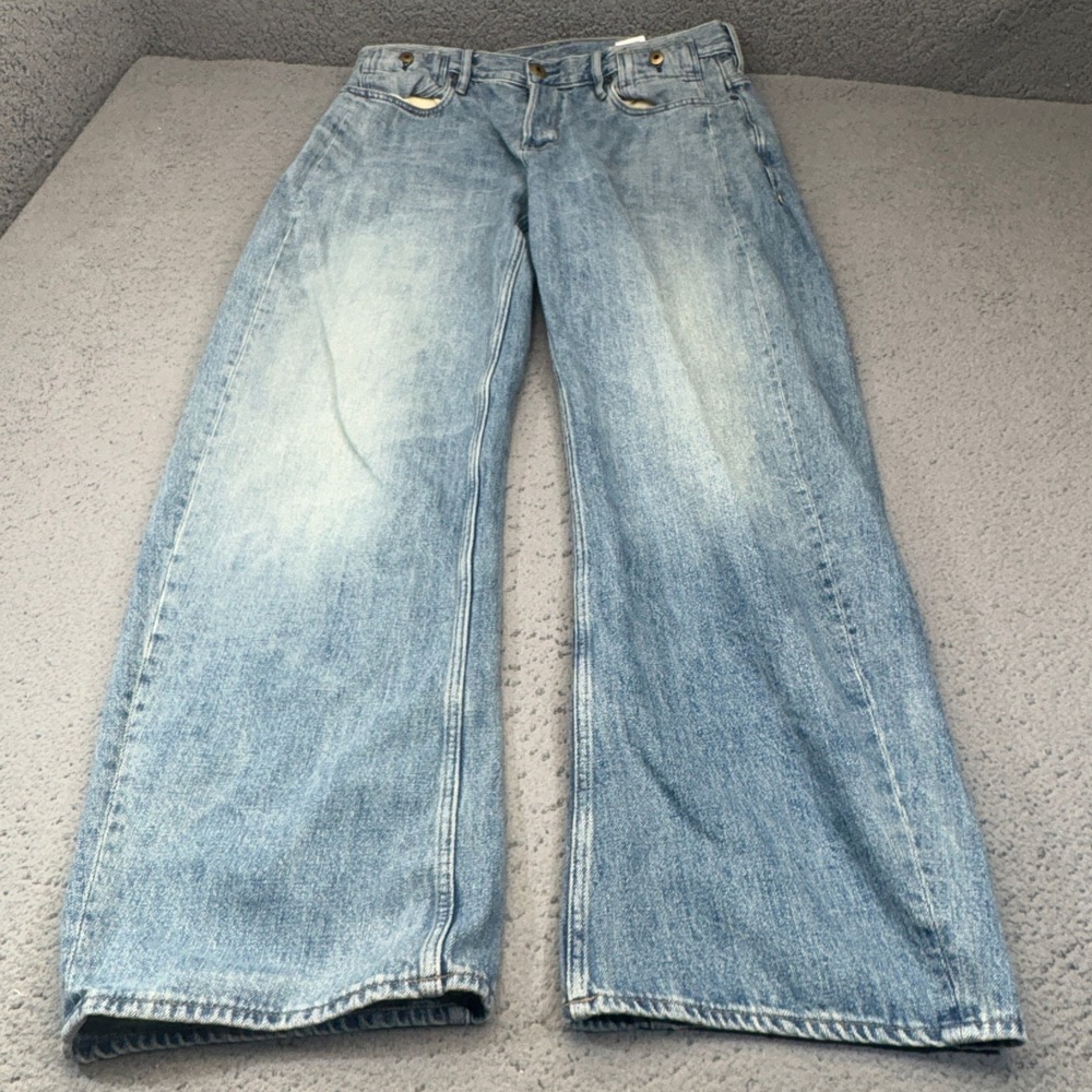 G-Star RAW Jeans Bend 3D Loose Mens 34x30 Blue Light Wash Denim Wide Leg Pants